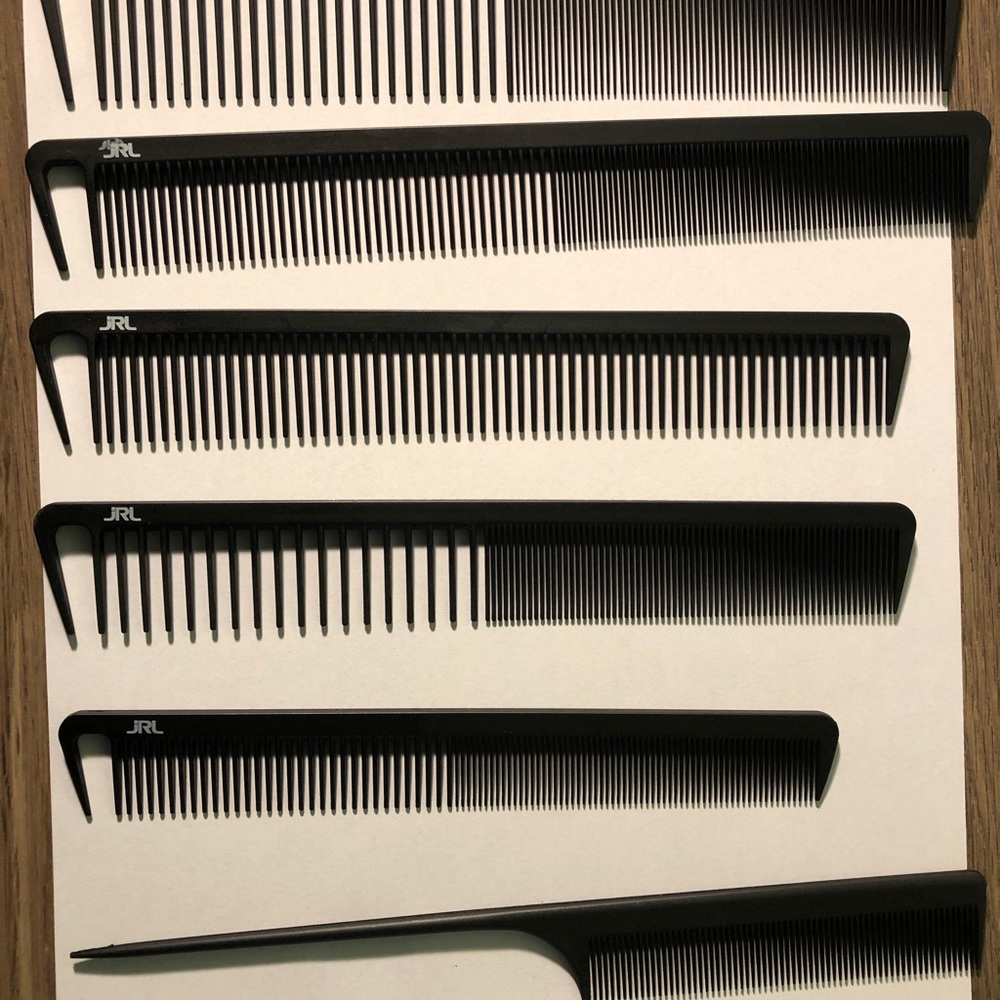 NEW JRL Anti Static Carbon Comb 6 Piece Set With Case